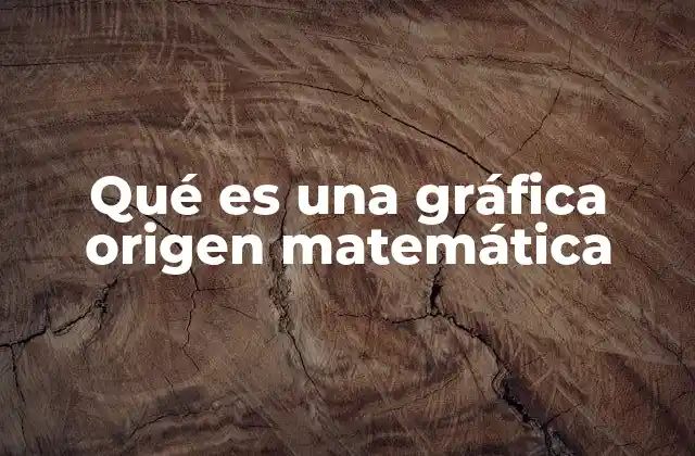 Qué es una Gráfica Origen Matemática