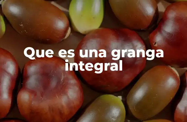 Que es una Granga Integral