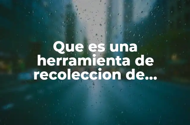 El papel de las herramientas de recolección en la toma de decisiones