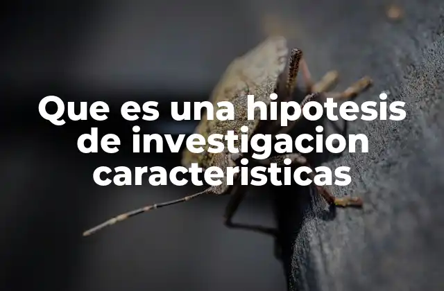 Que es una Hipotesis de Investigacion Caracteristicas 2 Elementos clave para formular una hipótesis científica