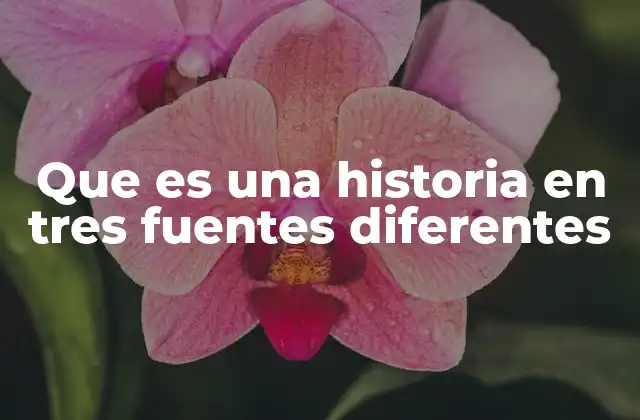 Que es una Historia en Tres Fuentes Diferentes