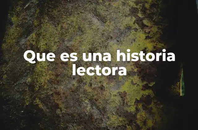Que es una Historia Lectora