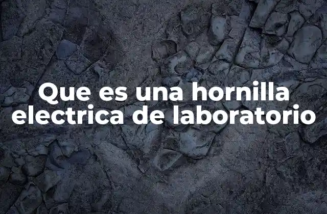 Que es una Hornilla Electrica de Laboratorio