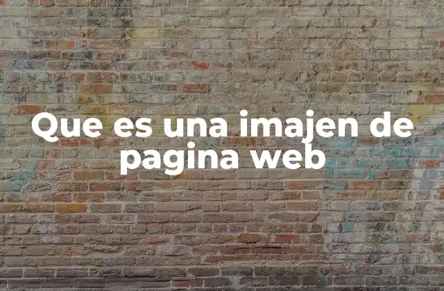 Que es una Imajen de Pagina Web