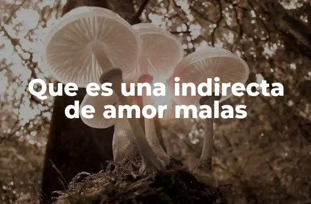 Que es una Indirecta de Amor Malas