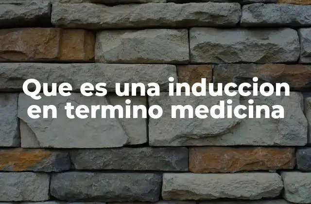 Que es una Induccion en Termino Medicina