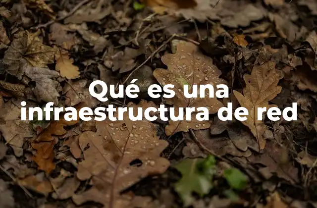 Qué es una Infraestructura de Red