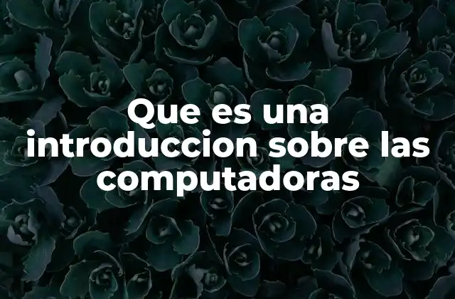 Que es una Introduccion sobre las Computadoras 2 La importancia de comprender las bases tecnológicas
