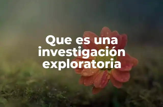El rol de la investigación exploratoria en el proceso científico