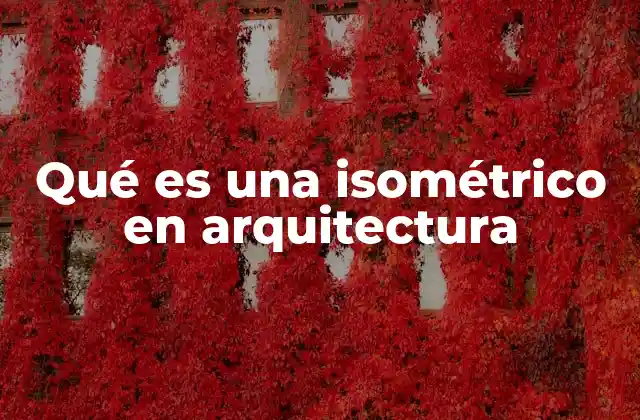 Qué es una Isométrico en Arquitectura