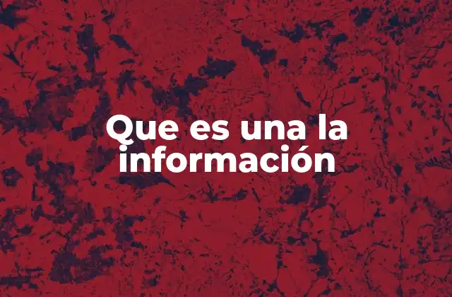 Que es una la Información 2 La importancia de la información en la toma de decisiones