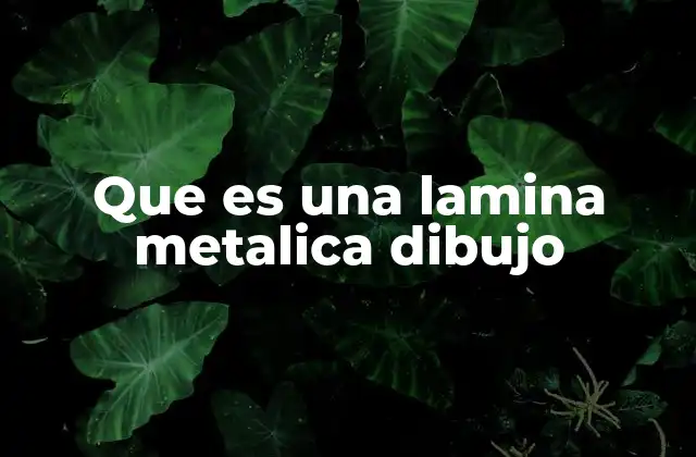 Que es una Lamina Metalica Dibujo
