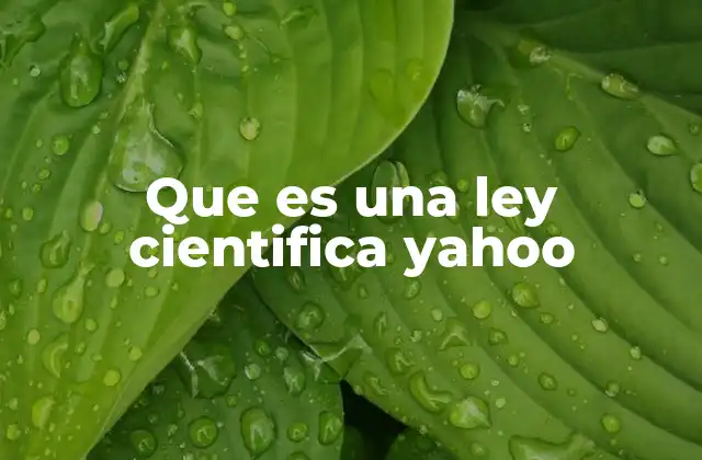 Que es una Ley Cientifica Yahoo 2 El papel de las leyes científicas en la comprensión del universo