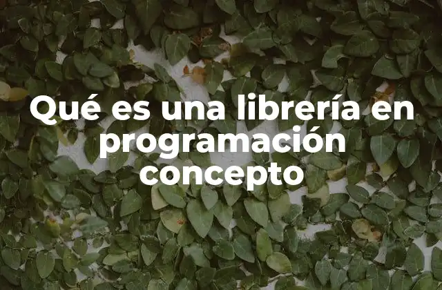 Qué es una Librería en Programación Concepto