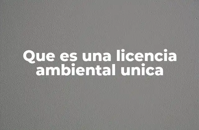La importancia de la licencia ambiental única en el desarrollo sostenible