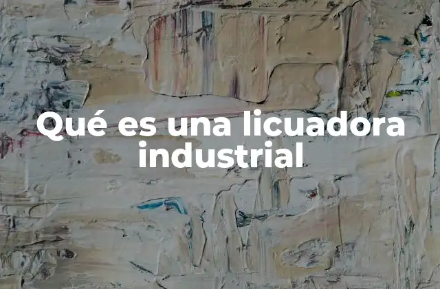 Qué es una Licuadora Industrial
