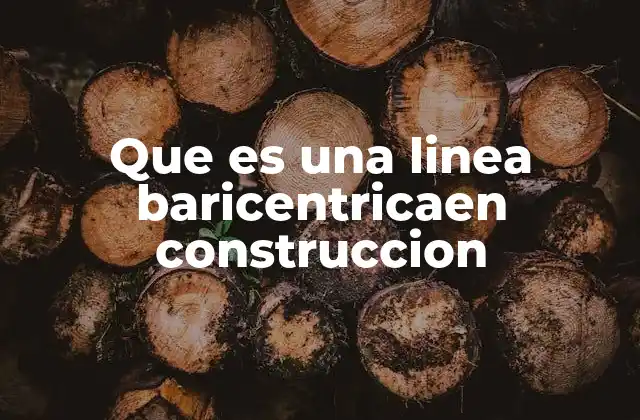 Que es una Linea Baricentricaen Construccion