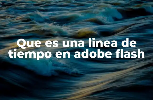Que es una Linea de Tiempo en Adobe Flash