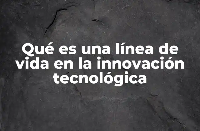Qué es una Línea de Vida en la Innovación Tecnológica