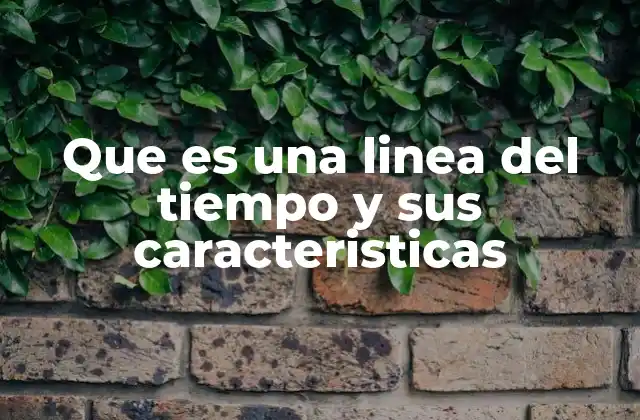 Que es una Linea Del Tiempo y Sus Caracteristicas