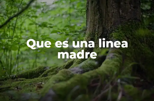 Que es una Linea Madre