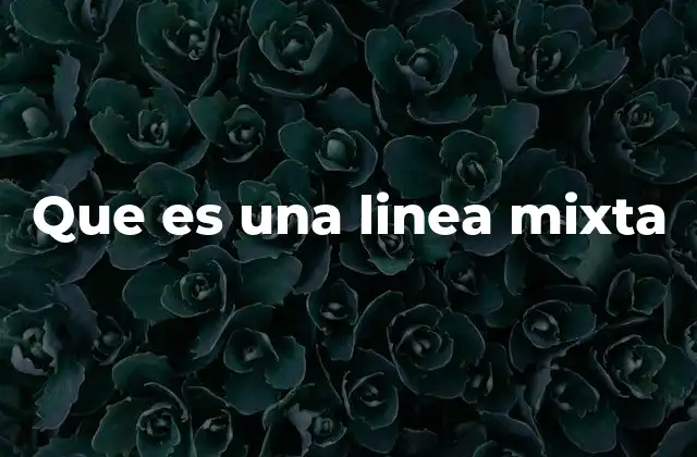 Que es una Linea Mixta