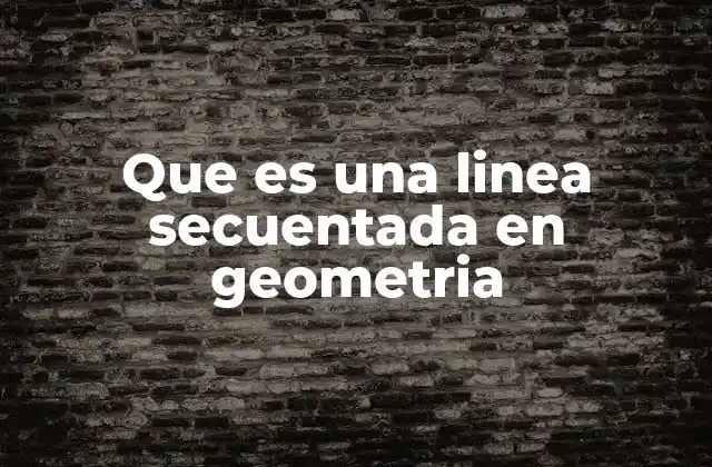 Que es una Linea Secuentada en Geometria