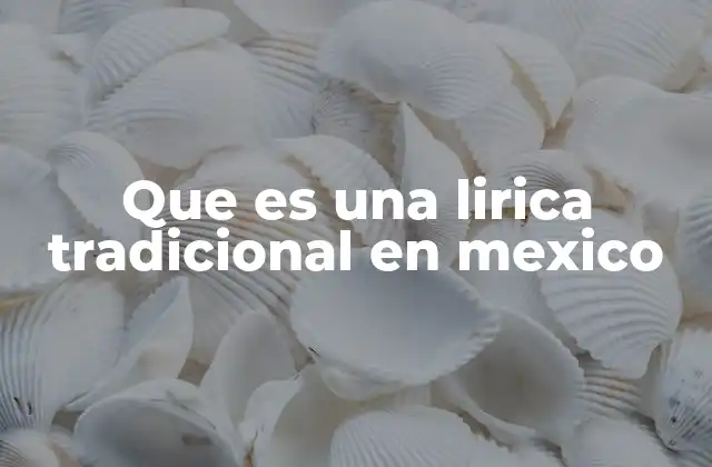 La lirica tradicional como reflejo de la identidad cultural mexicana
