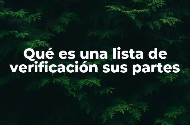 Qué es una Lista de Verificación Sus Partes 2 La importancia de estructurar correctamente una lista de verificación