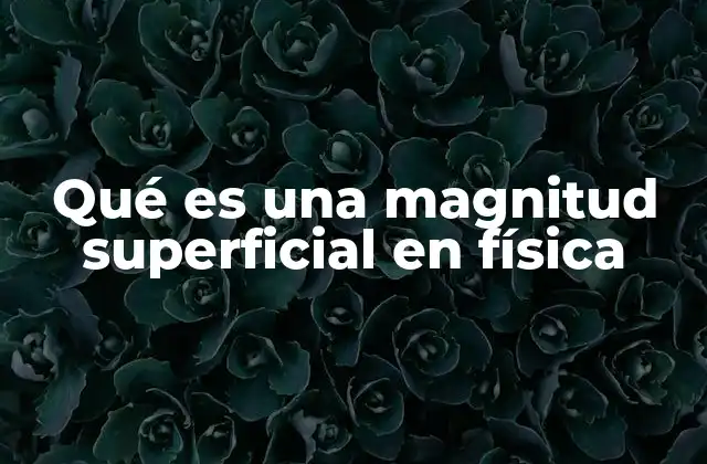 Qué es una Magnitud Superficial en Física 2 La importancia de las magnitudes superficiales en la física moderna