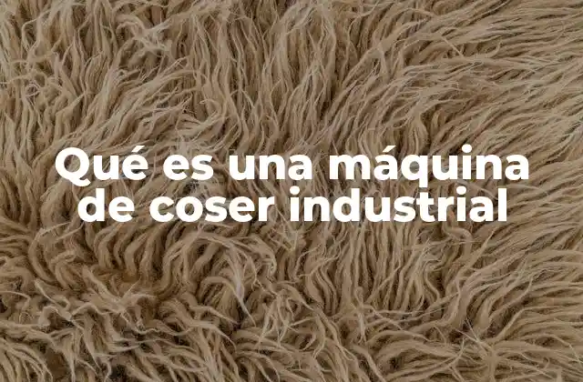 Qué es una Máquina de Coser Industrial