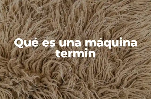 Qué es una Máquina Termin