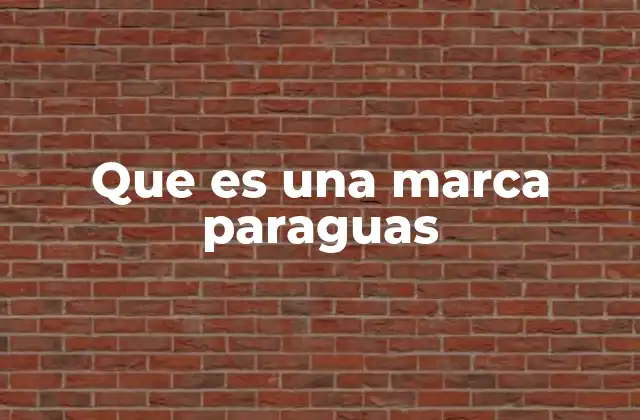 Que es una Marca Paraguas