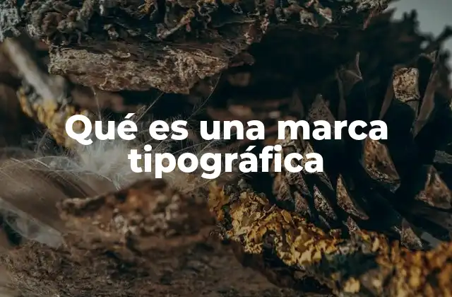 Qué es una Marca Tipográfica