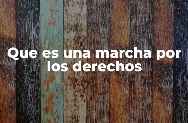 Que es una Marcha por los Derechos