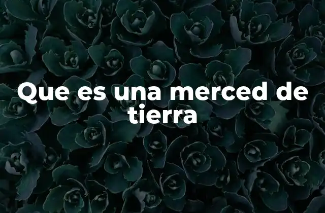 Que es una Merced de Tierra