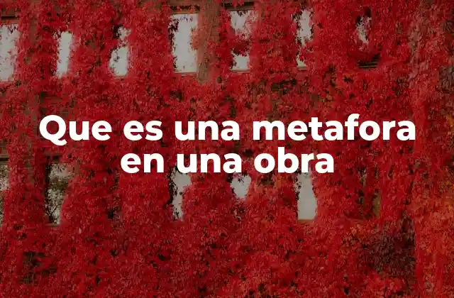 Que es una Metafora en una Obra