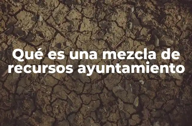 Qué es una Mezcla de Recursos Ayuntamiento