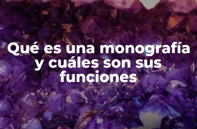 El papel de la monografía en la formación académica