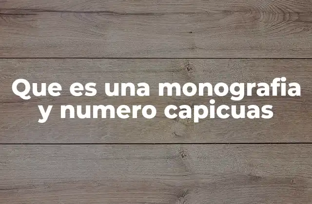 Que es una Monografia y Numero Capicuas
