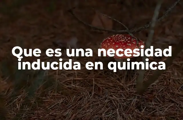 Que es una Necesidad Inducida en Quimica