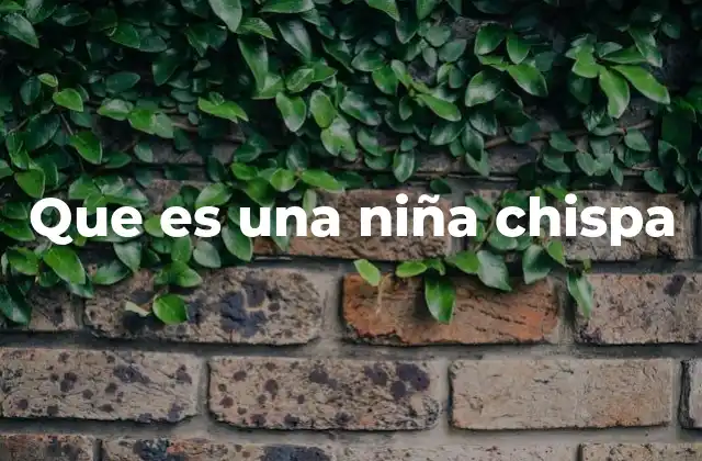 Que es una Niña Chispa