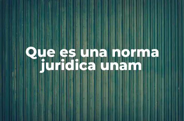 Que es una Norma Juridica Unam
