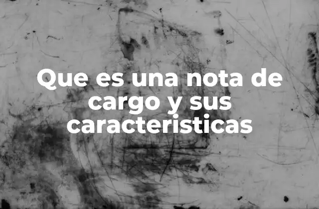 Que es una Nota de Cargo y Sus Caracteristicas 2 La importancia de los documentos complementarios en transacciones comerciales