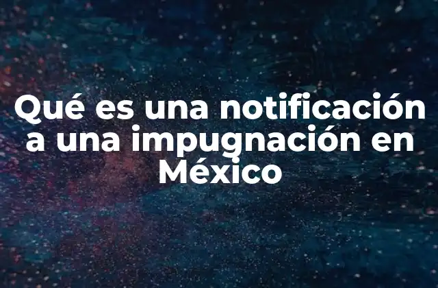 Qué es una Notificación a una Impugnación en México
