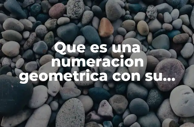 Que es una Numeracion Geometrica con Su Ejemplo