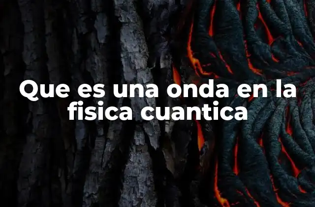 Que es una Onda en la Fisica Cuantica