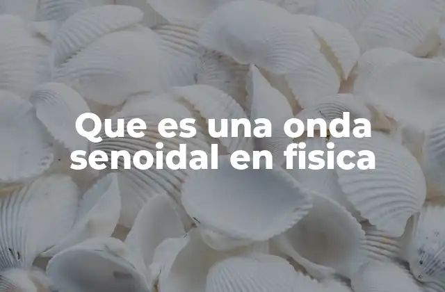Que es una Onda Senoidal en Fisica