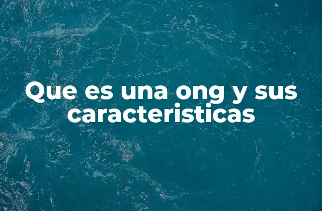 Que es una Ong y Sus Caracteristicas 2 Las organizaciones no gubernamentales como agentes de cambio social