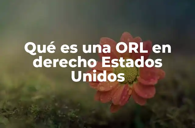Qué es una Orl en Derecho Estados Unidos